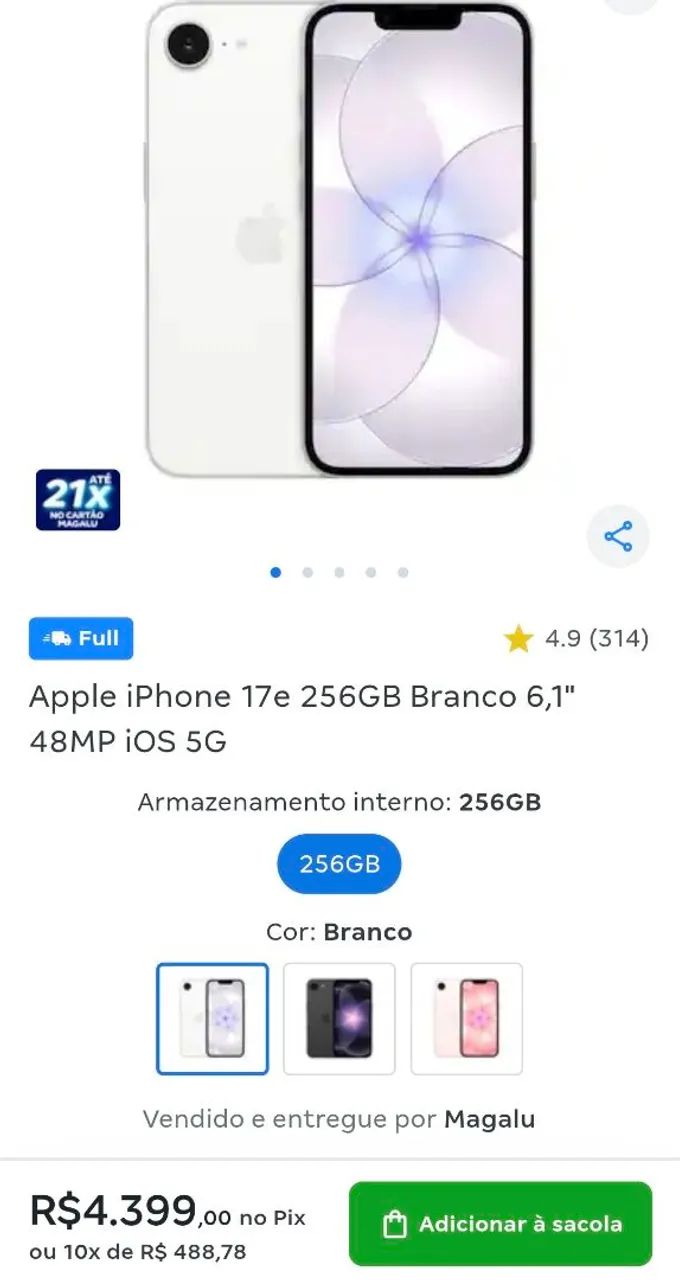 ? OPORTUNIDADE IMPERDÍVEL: IPHONE 17E NOVO! ? - Foto 5
