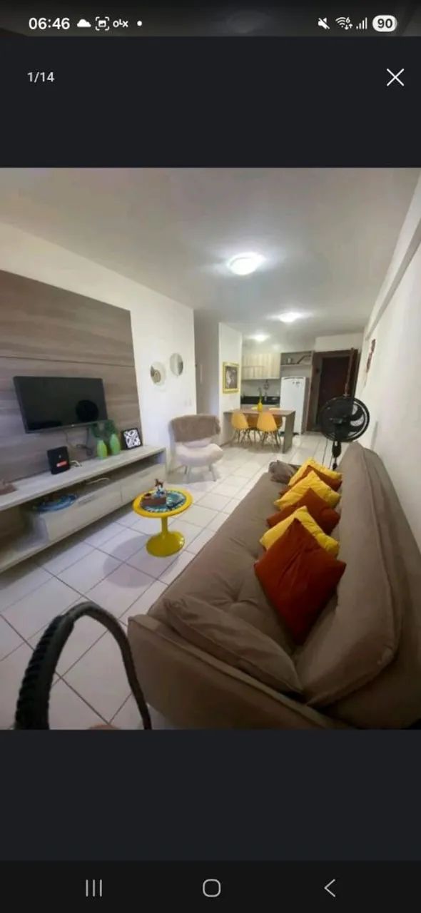Mobiliado uma rua da praia 
