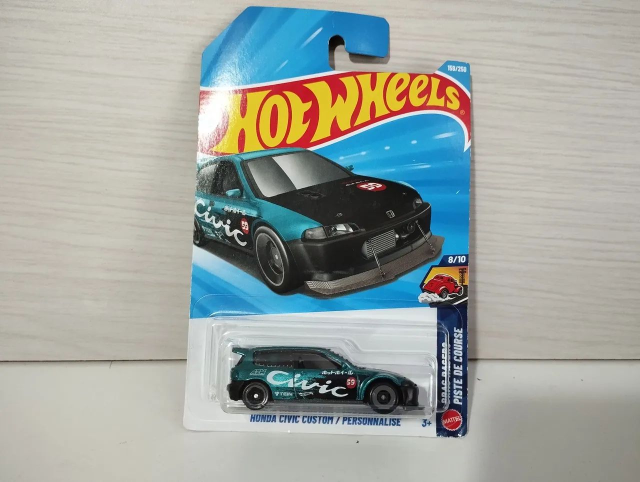 Miniatura Honda Civic Hotwheels. 