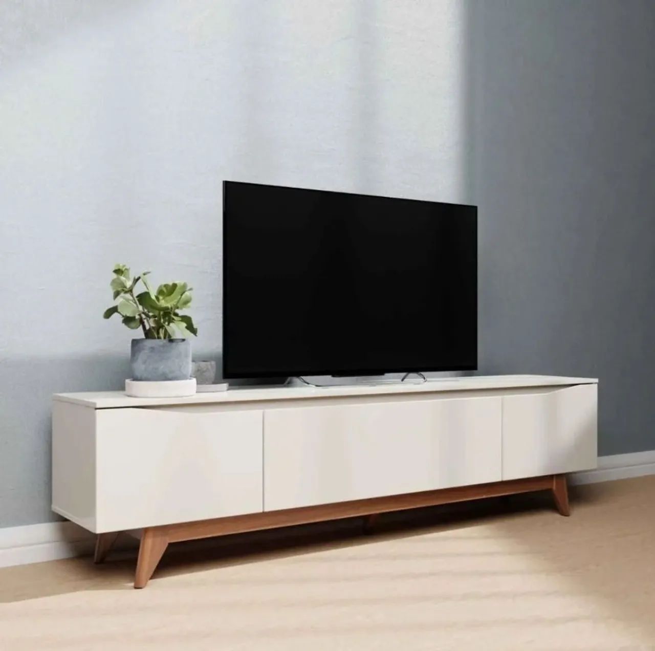 Rack para TV Off White - Foto 2