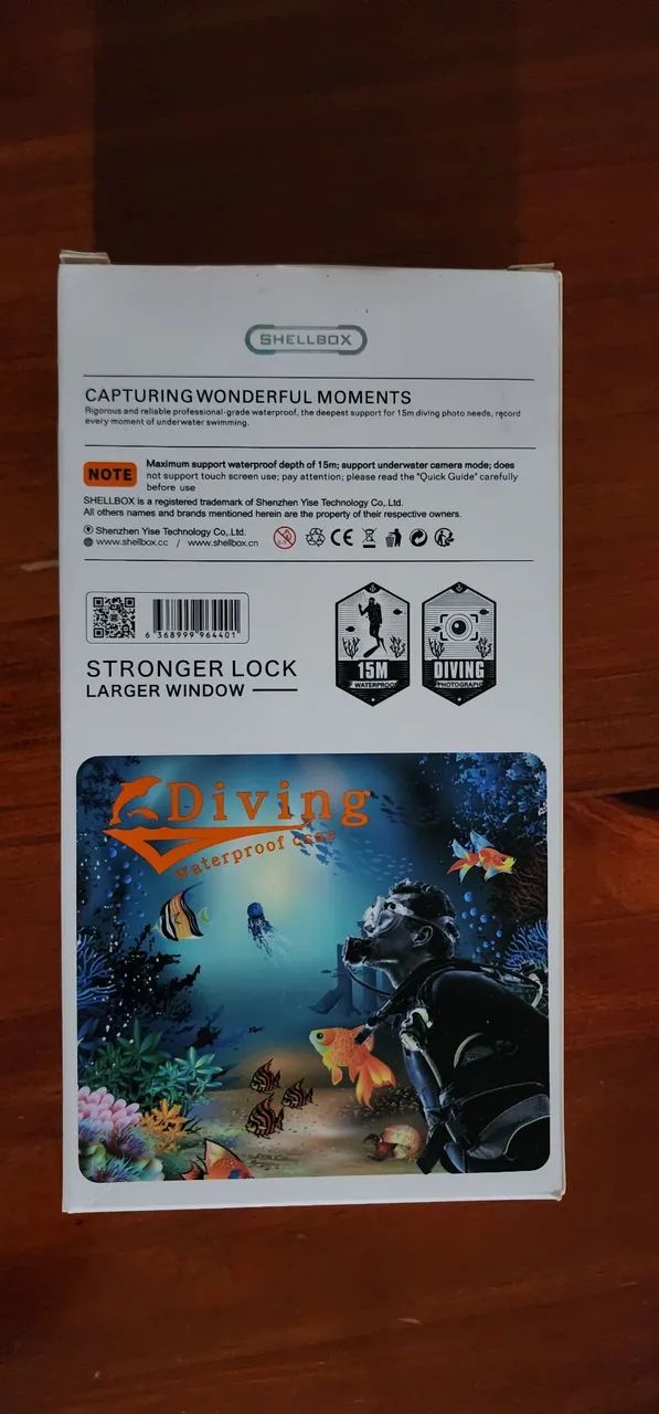 Case de mergulho para celular