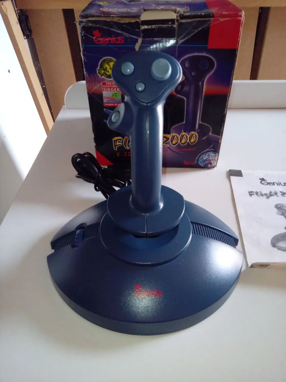 Joystick Manche Genius Flight 2000 F-22x Retrô Com Caixa e Manual - Foto 4