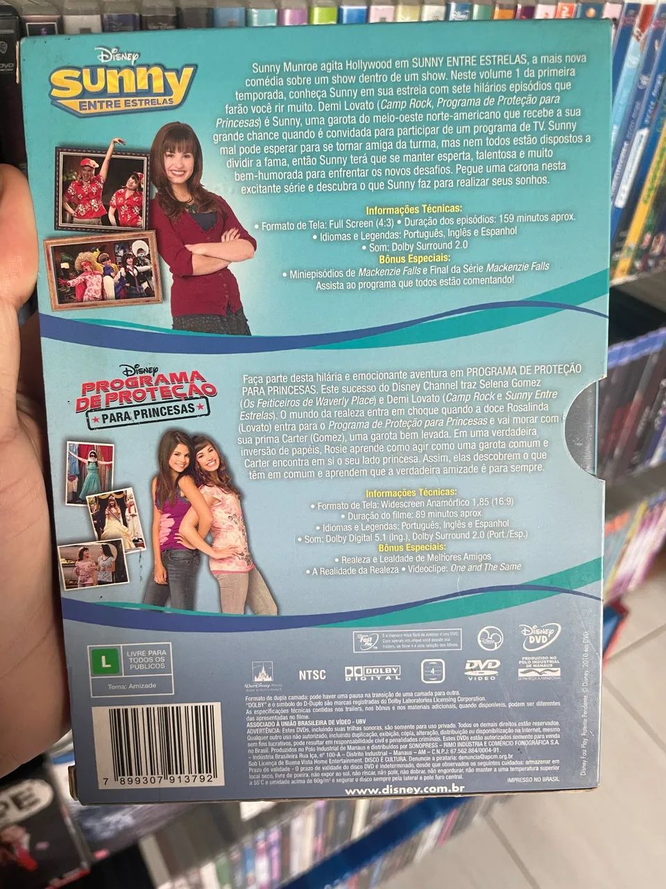 Dvd sunny entre estrelas volume 1 e filme programa de proteção para princesas - Foto 2