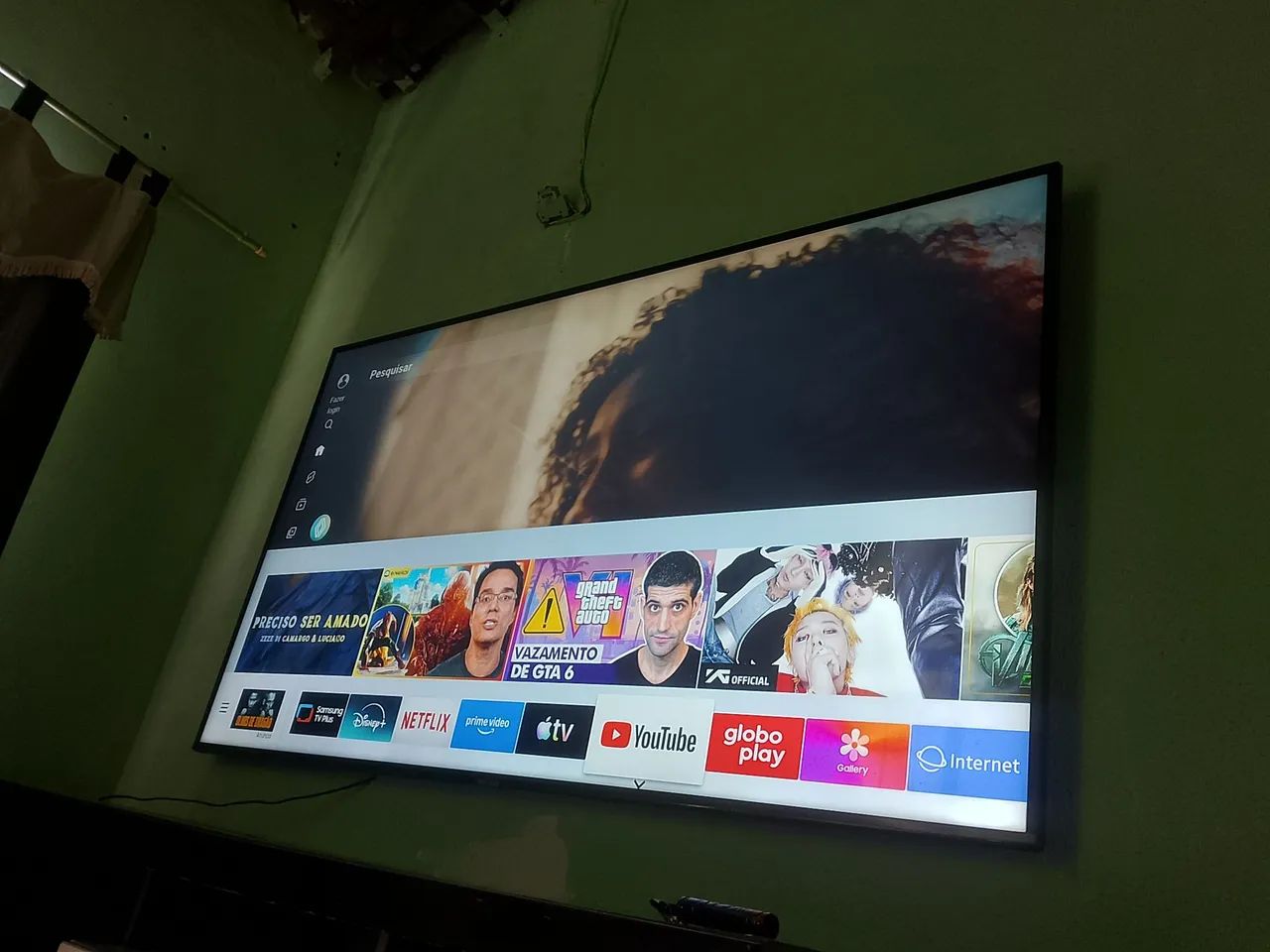 Televisão de 75 polegadas nova troco em moto 125 150 e 160 - Foto 4