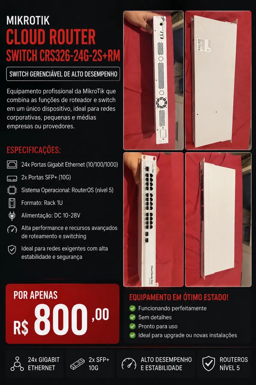 CRS - Cloud router switch crs326-24-2s+rm