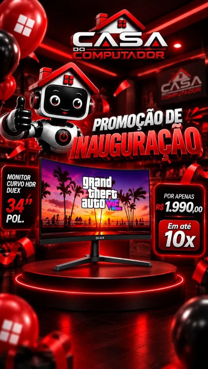 MONITOR CURVO DUEX 34 POLEGADAS