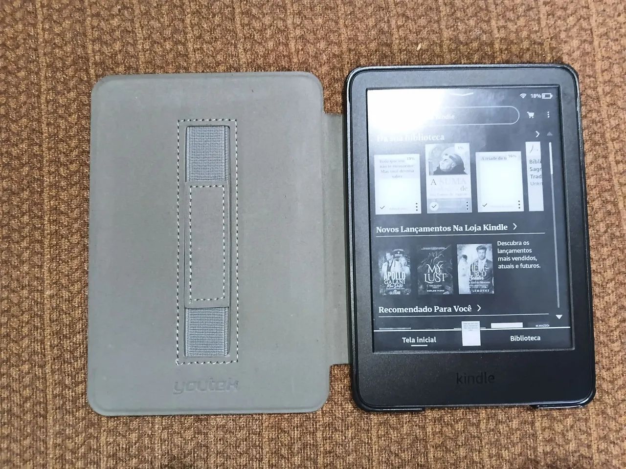 Kindle 11ª Geração 16GB Preto (Seminovo) + Capa Smart + Caixa e Cabo Original