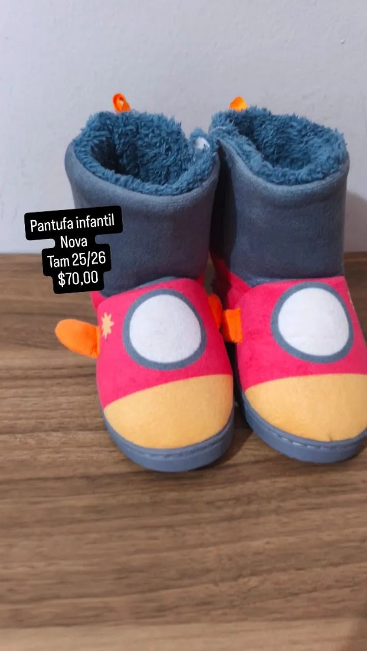 Linda Pantufa infantil Nova tamanho 25/26