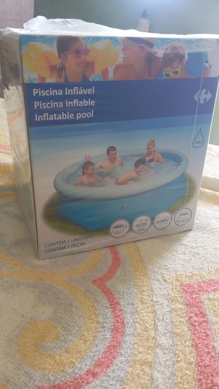 Vende-se piscina de plástico nova 2:300 litros  - Foto 3