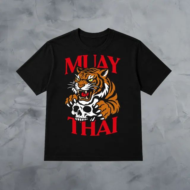 Camiseta Muay Thai Tiger Skull