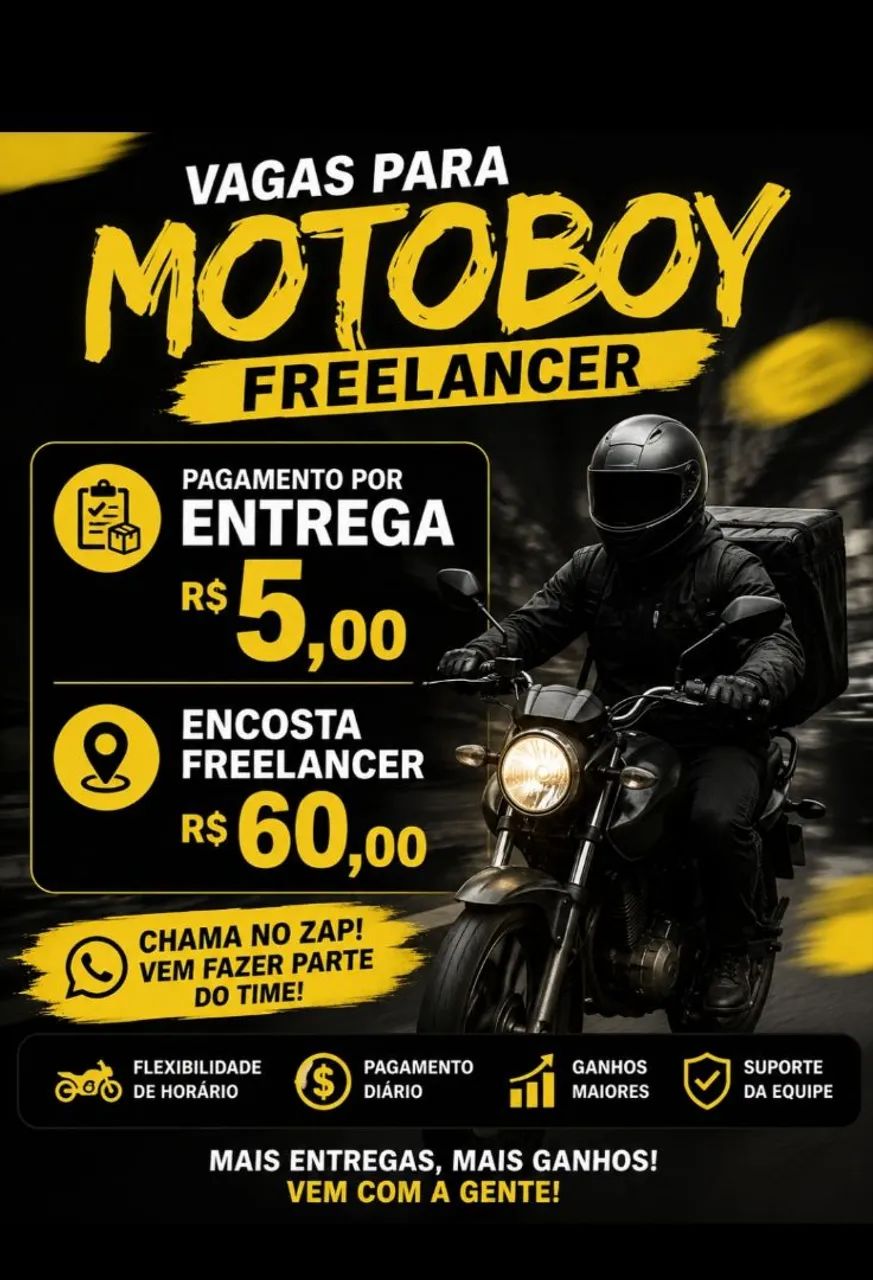 Vagas para motoboy freelancer 