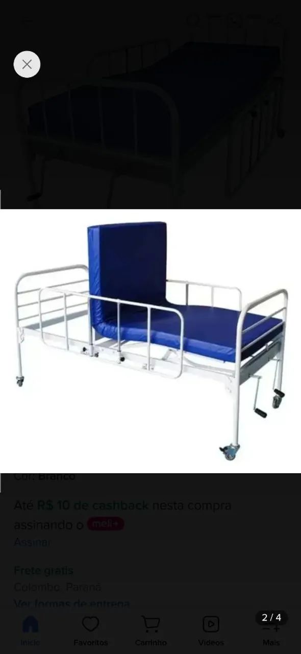 Cama Hospitalar 2 manivelas - Foto 2