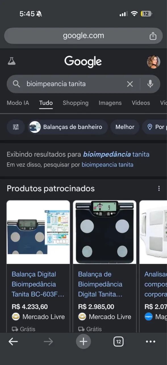Balança de Bioimpedância digital Tanita - Foto 5