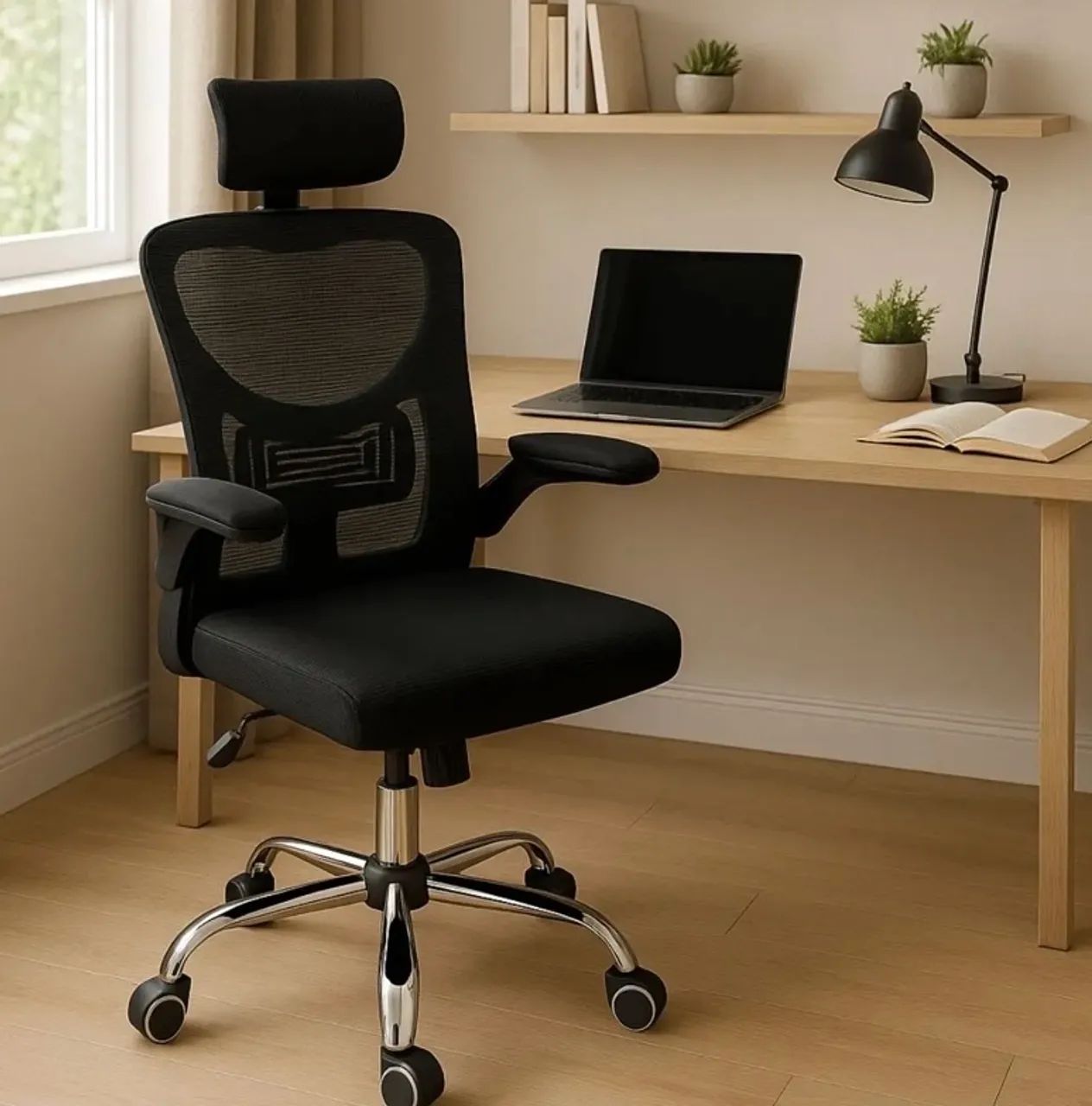 Cadeira ergonômica preta