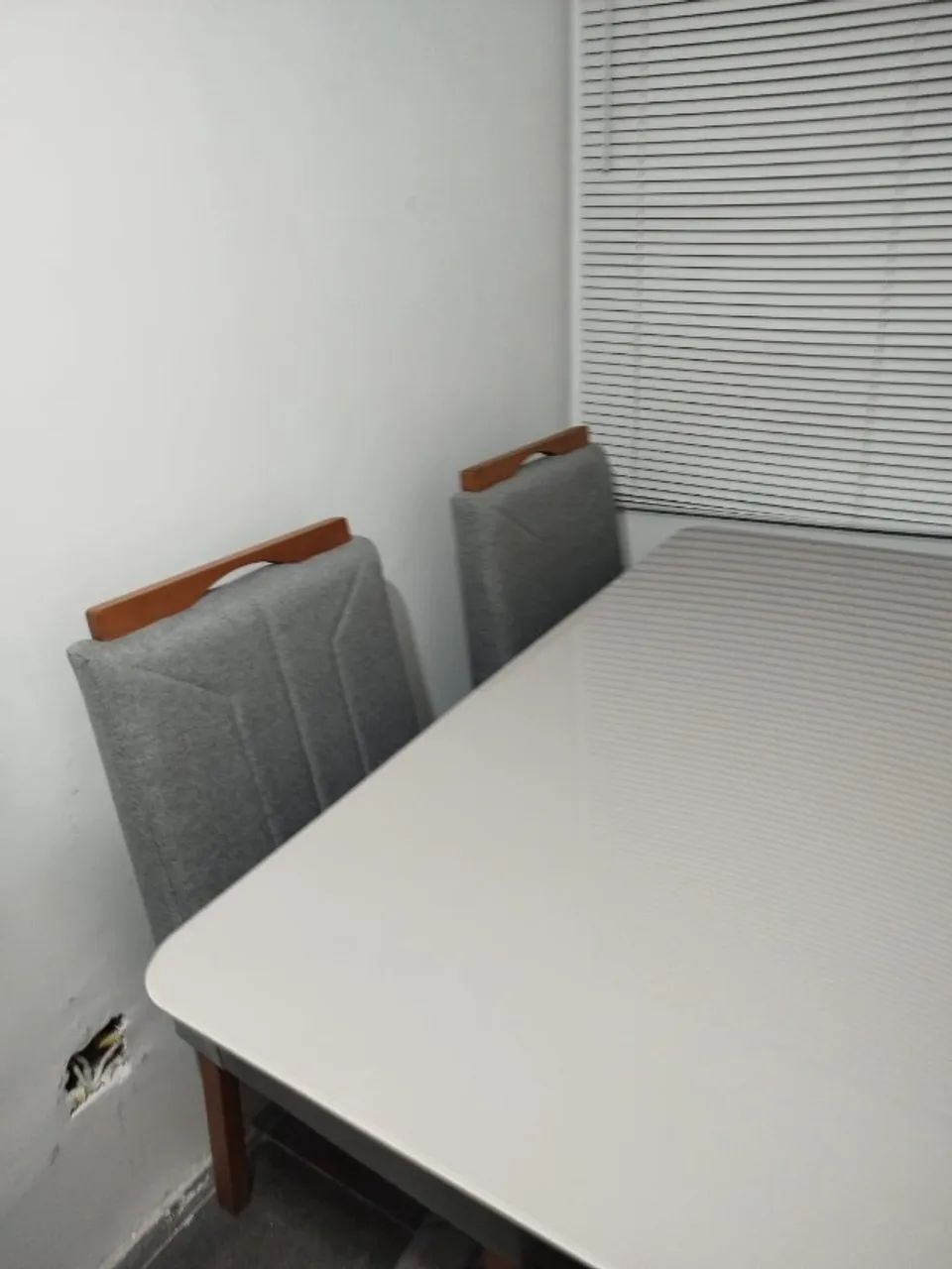 Conjunto Sala de Jantar Mesa Floripa Madeira Maciça 140x80cm - Foto 5