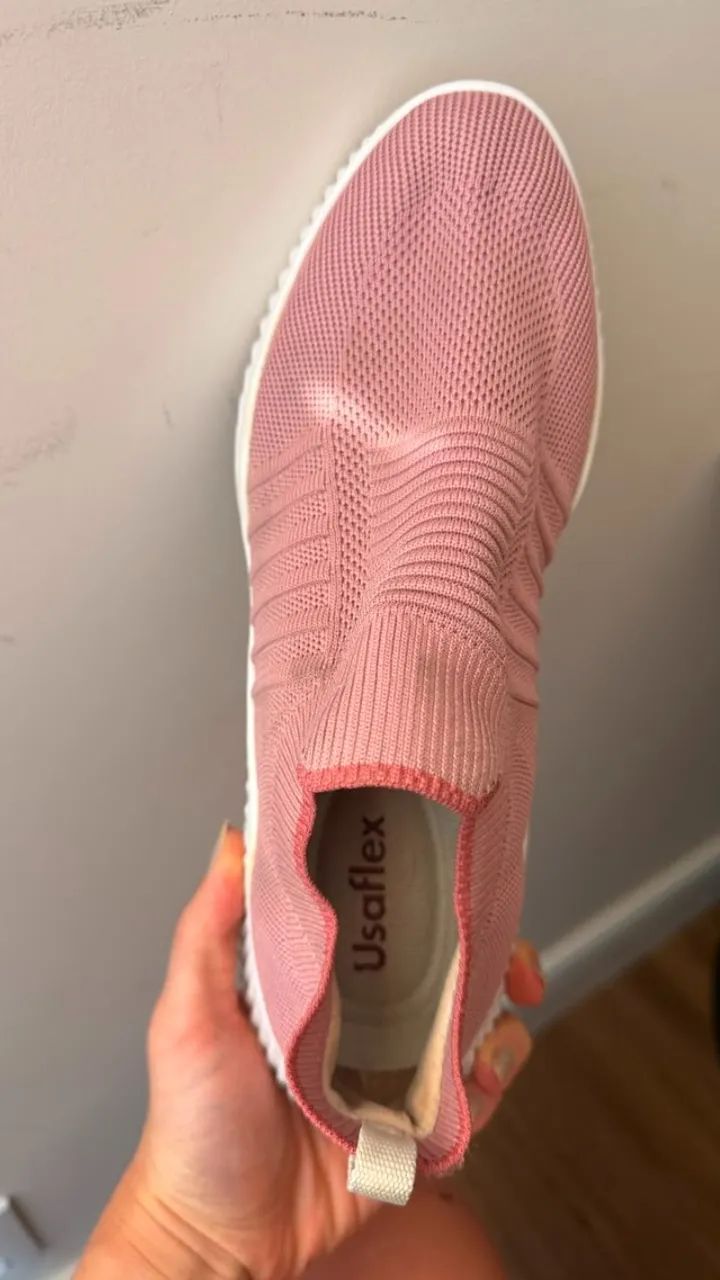 Tênis Slip-on Usaflex - Rosa / Calce Fácil e Conforto Extremo - Foto 4