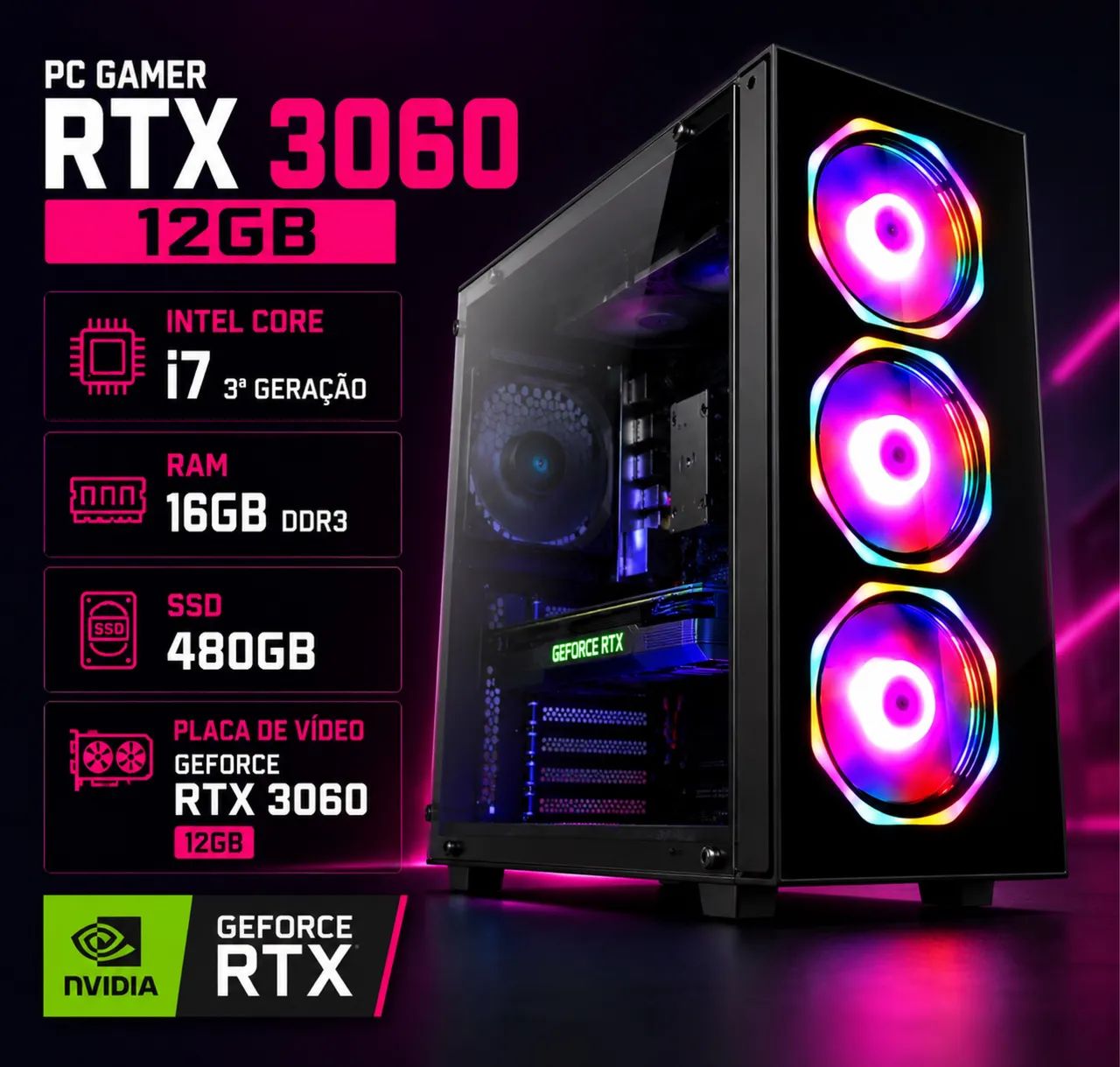 PC Gamer Intel Core i7 3ª Geração   - Foto 5