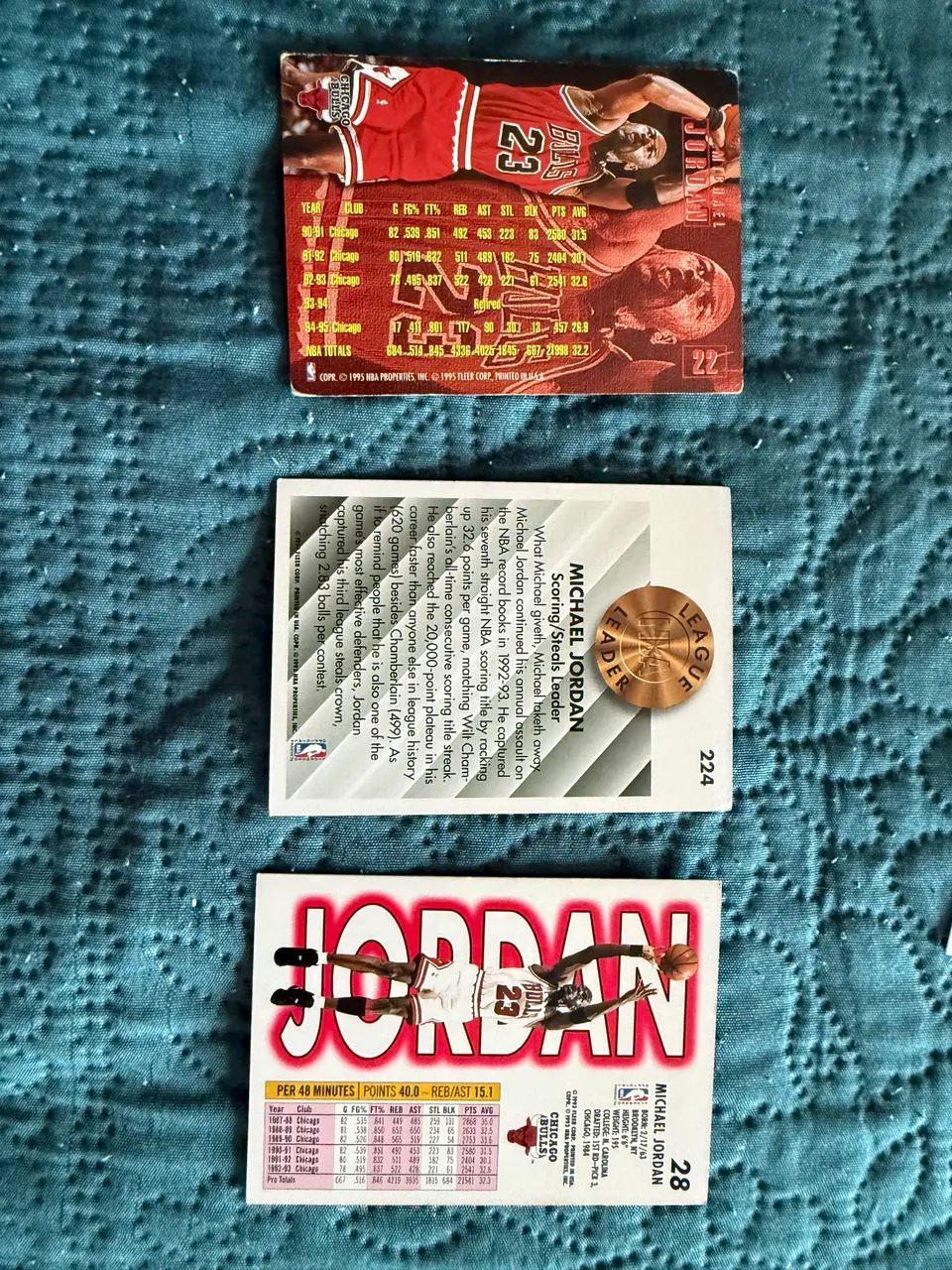 Combo 3 Cartas Michael Jordan Fleer Chicago Bulls - Foto 2