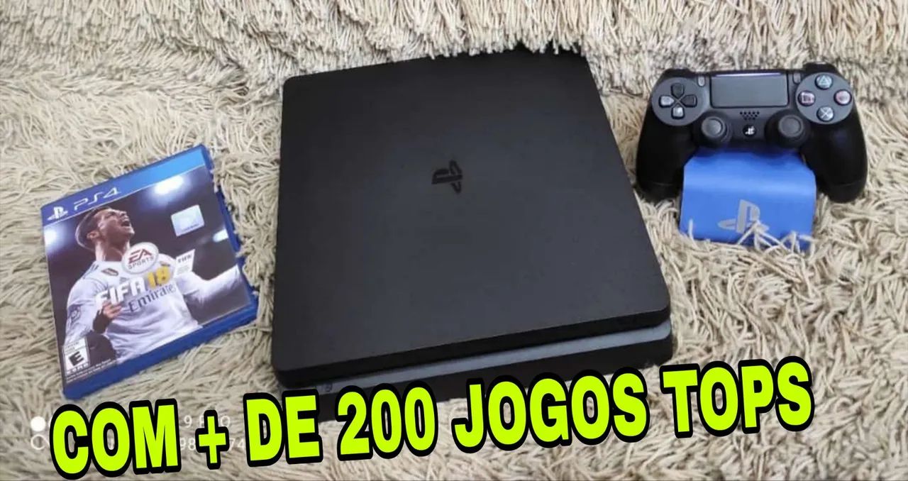 PS4 + 200 jogos tops 