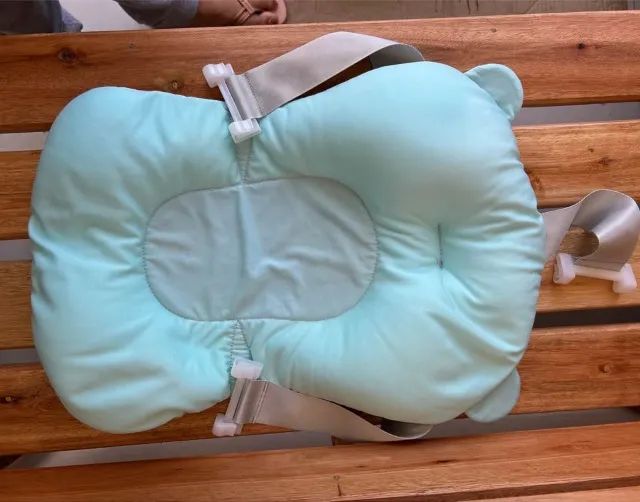 Almofada de banho bebê azul