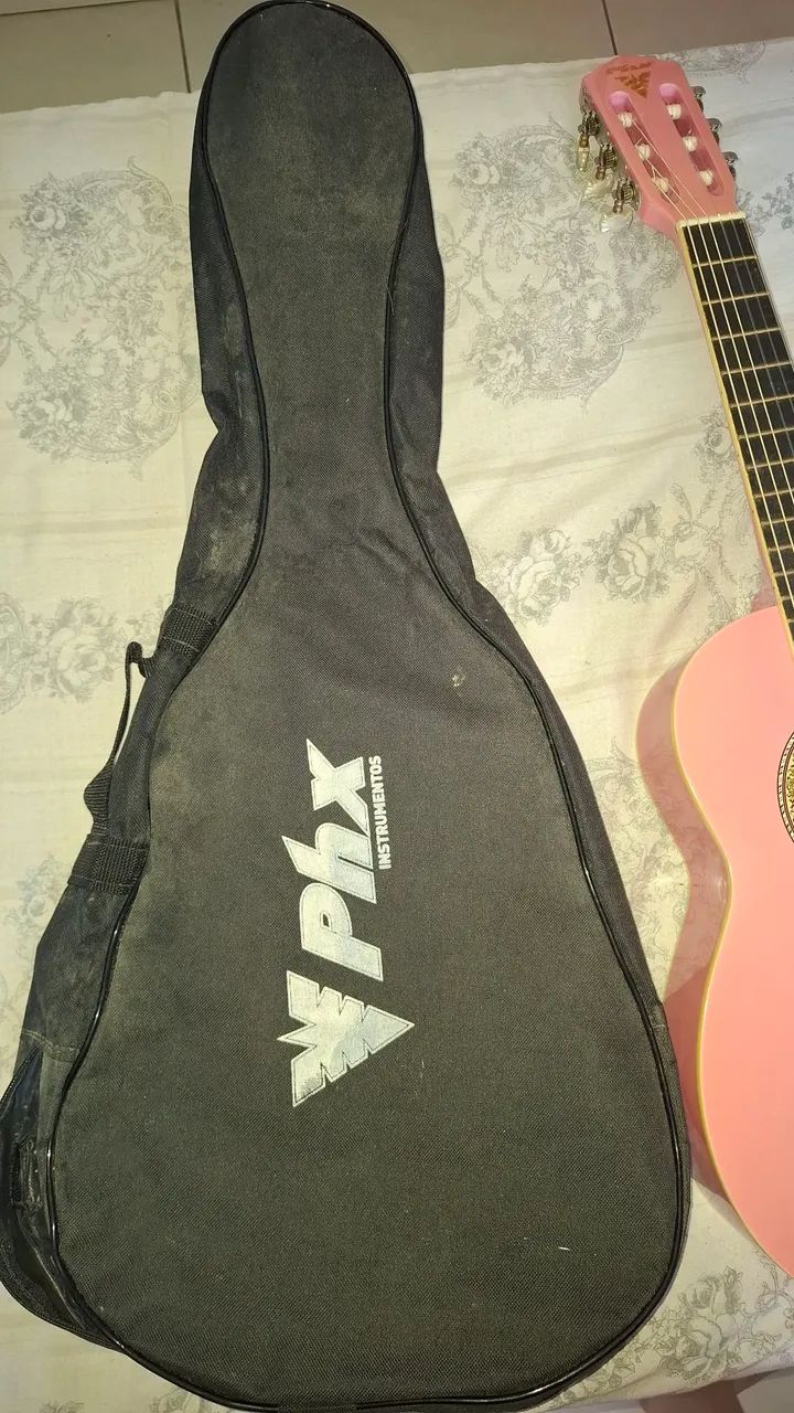 Violão Phx kids rosa + capa - Foto 5