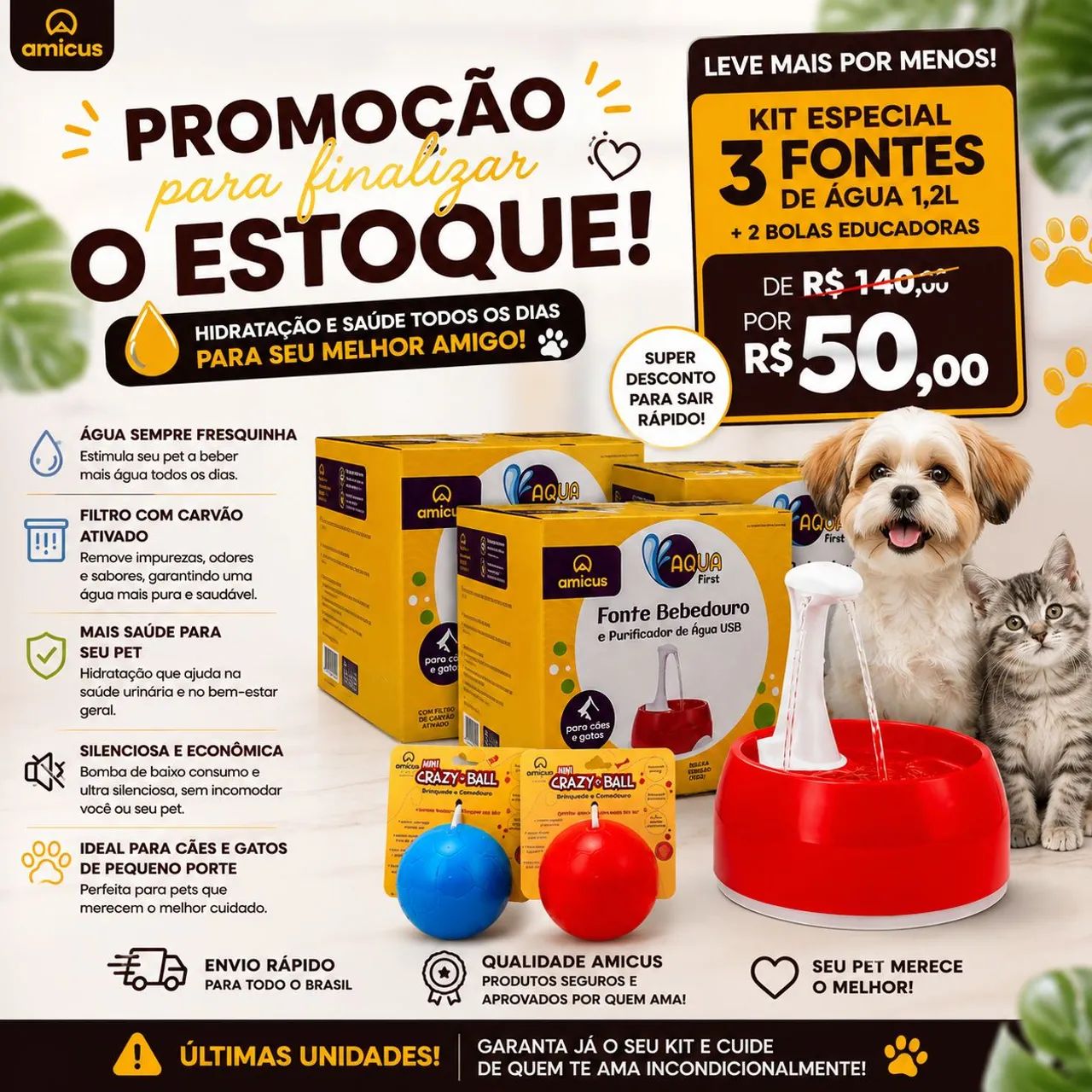 Fonte de água para Gatos é cães 