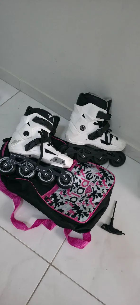  Patins Traxart Revolt Branco 80mm ABEC-9 