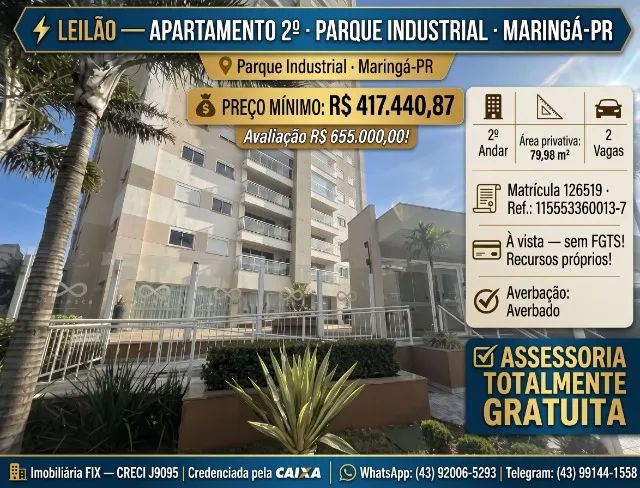 ? LEILÃO ? APARTAMENTO 2º · MARINGÁ! PRONTO PARA OCUPAR!