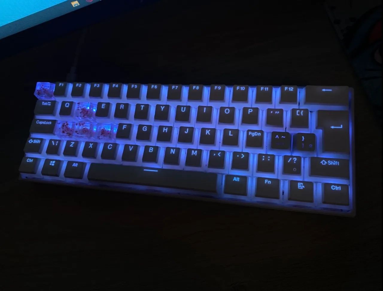 Teclado husky blizzard branco rgb 60% switch red dassa ff - Foto 2