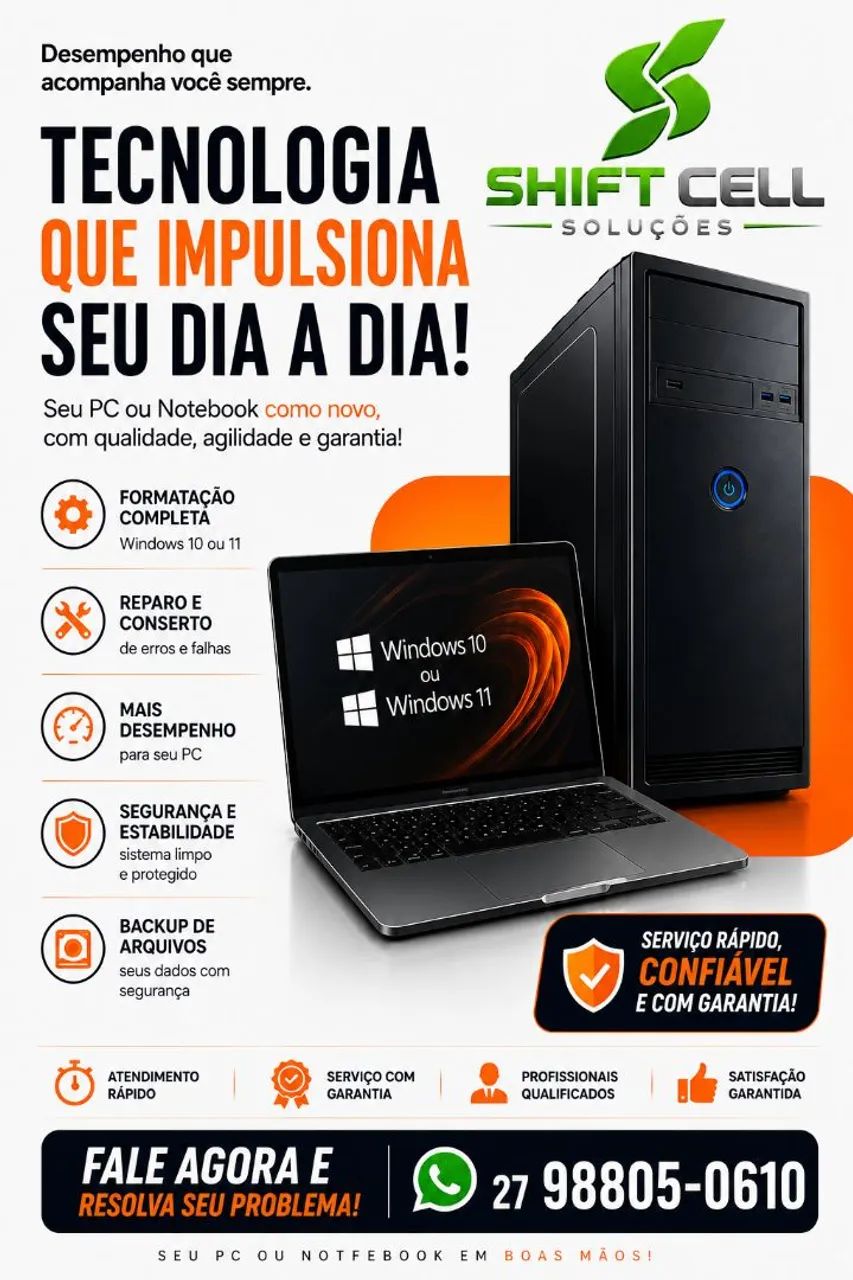 Serviço de Formatação, Computador ou Notebook