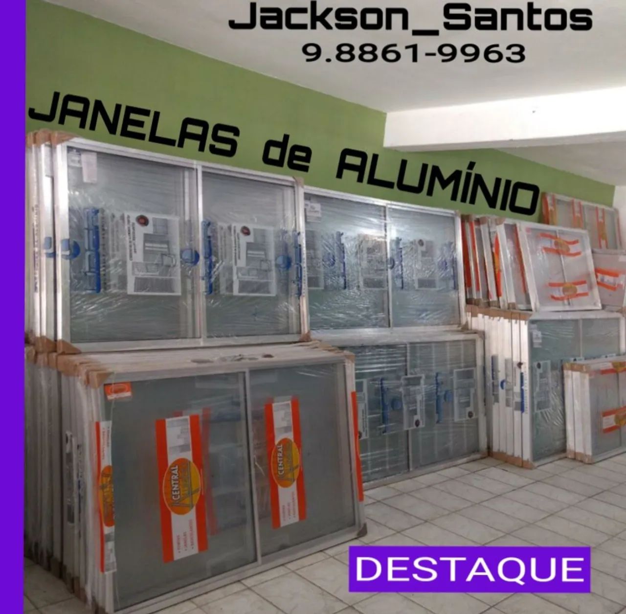 Janelas de Correr Vidro Canelado (Nova)