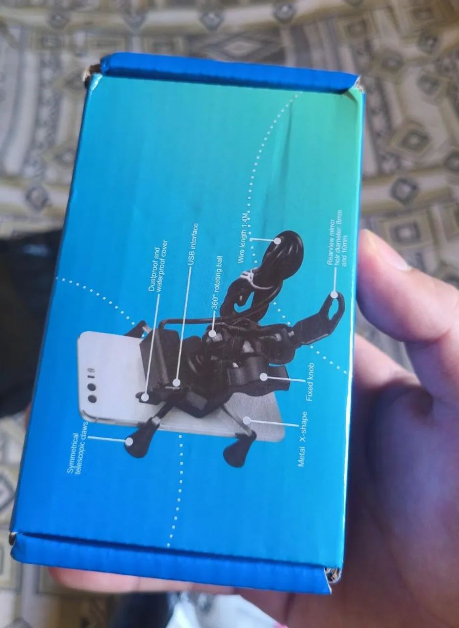 Suporte de celular e carregador para moto - Foto 2