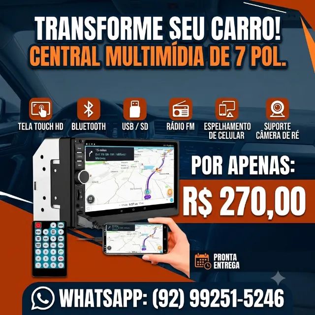 som Multimidia carro - Foto 2