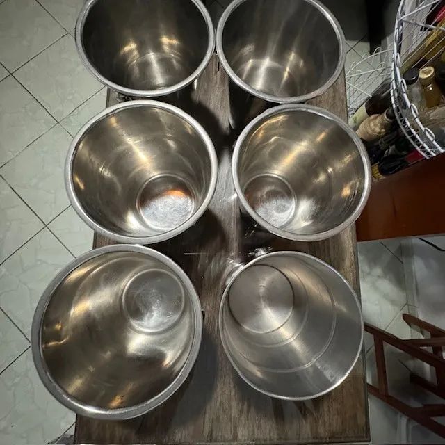 Kit c/6 Balde de gelo de Inox BRINOX 