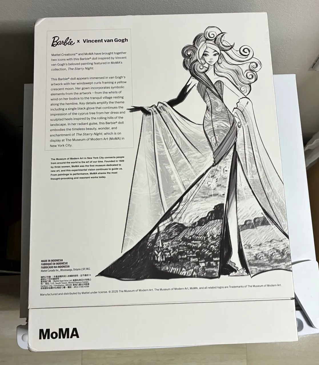 Boneca Barbie X Moma Da Noite Estrelada Vincent Van Gogh - Foto 5