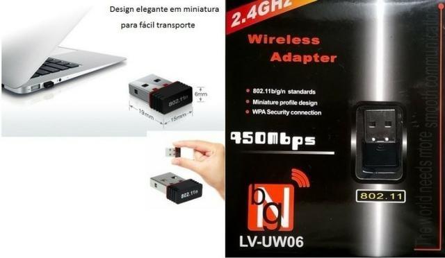 Adaptador Receptor Wireless USB Wi-Fi 900mbps