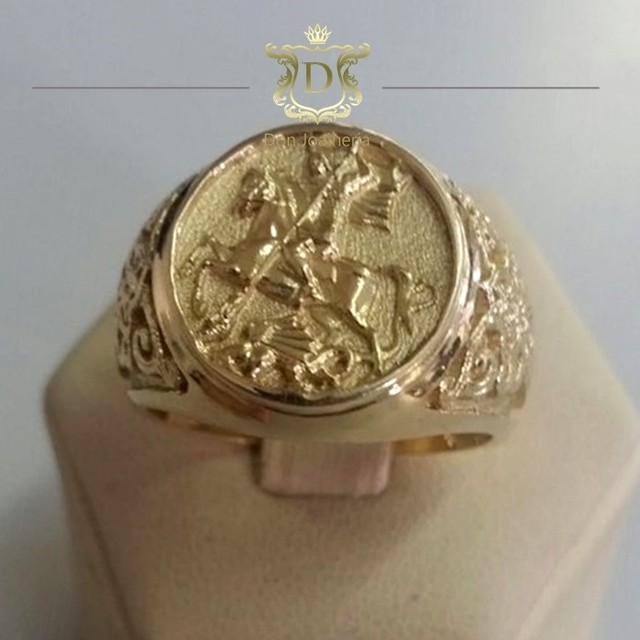 Anel em Ouro 18k São Jorge - Foto 2
