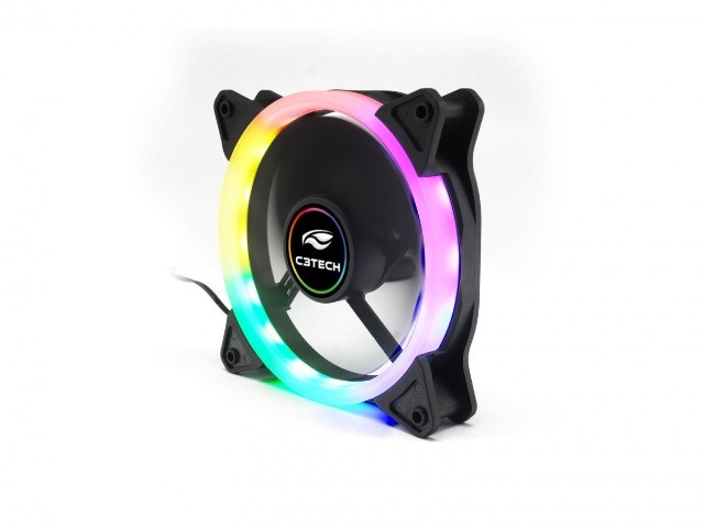 Cooler Fan Gamer Com Led RGB Silencioso 12cm Gaming Series C3TECH - Foto 5