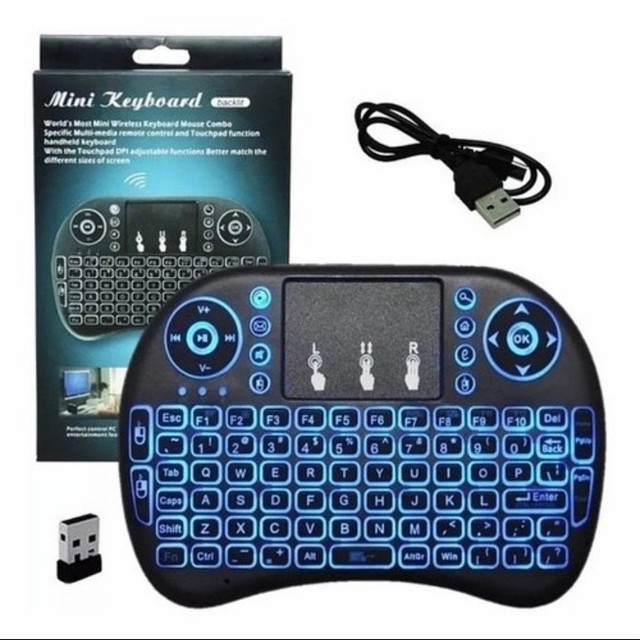 Mini teclado sem fio com Led 3 cores - Foto 4