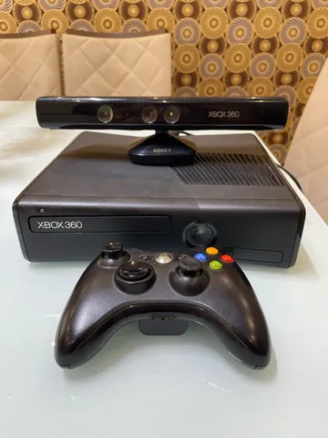 Xbox 360 Super Slim 4g modelo 2015 e 2016 com 2 controle e kinect com hd  250gb e 1 jogos de brindes - Games Você Compra Venda Troca e Assistência de  games em geral