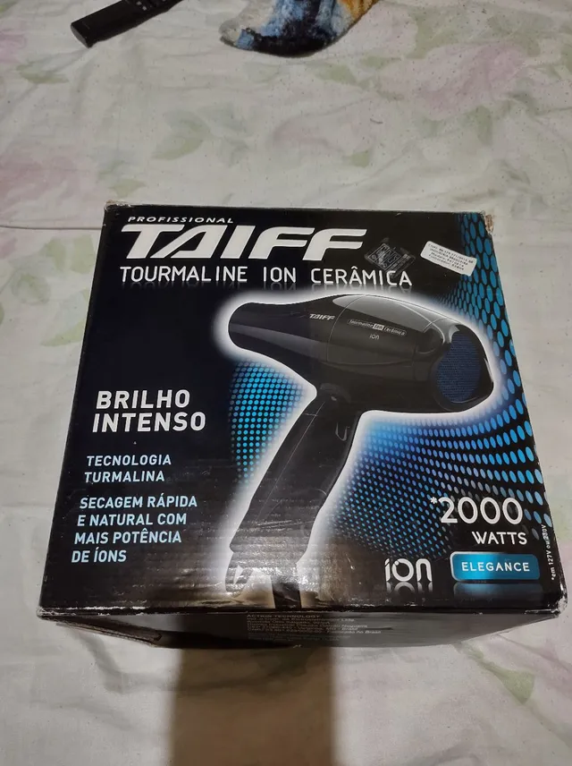 Secador de cabelo Taiff Elegance Tourmaline Íon preto 127V