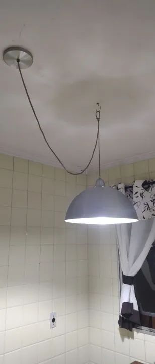 Lustre/Cúpula com canopla de teto em alumínio e lâmpada de LED