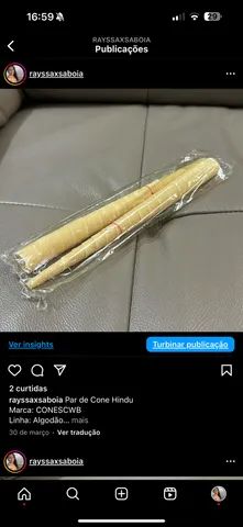 Par de Cone Hindu Marca: CONESCWB Linha: Algodão Modelo: Chinês R$ 10