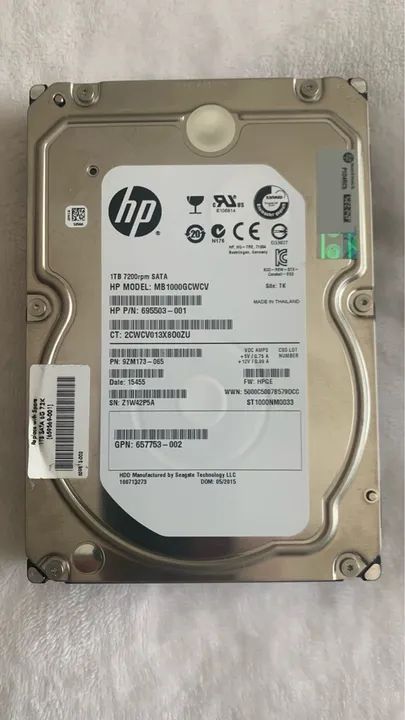 HD 1TB SATA HP MODEL: MB1000GCWCV