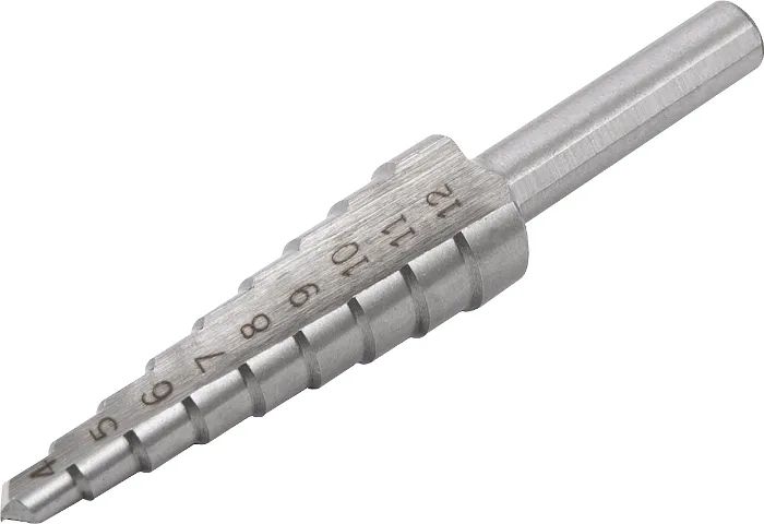 Broca de aço rápido, escalonada, 4 mm a 12 mm, Vonder