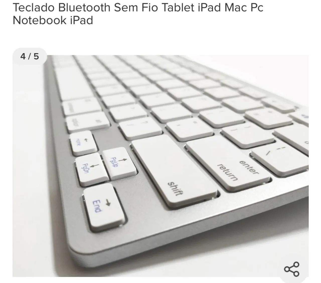 Teclado Bluetooth sem fio novo - Foto 5