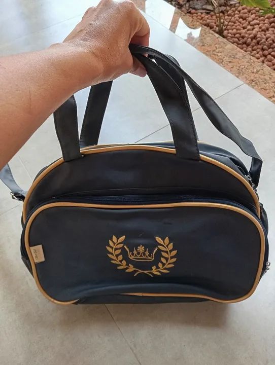 Bolsa maternidade azul com dourado  - Foto 3
