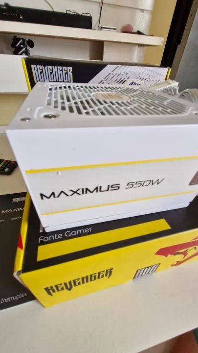 Fonte Full White Revenger 550w 80 plus Bronze - Foto 3