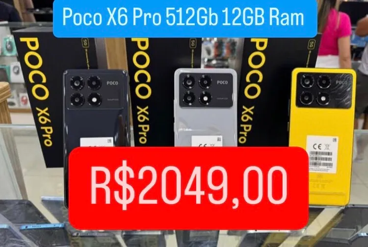 Poco X6 Pro 512Gb 12Ram Lacrado Global Amarelo Preto Cinza Entregamos Grátis Garantia Capa