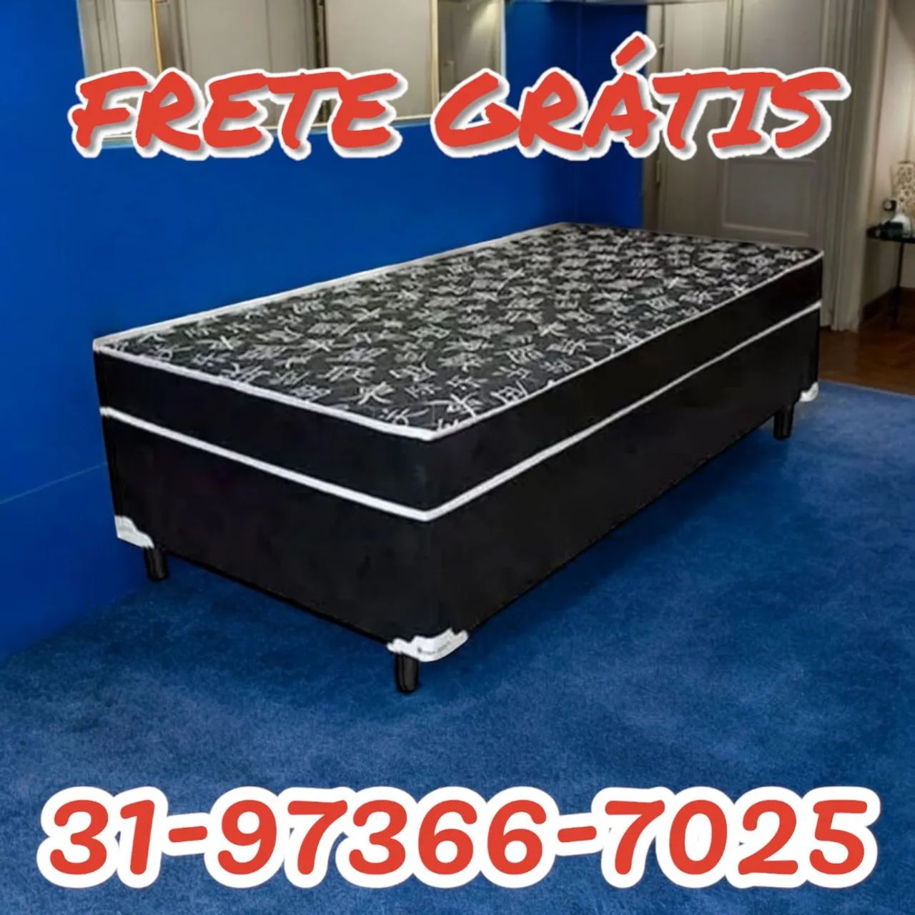 CAMA SOLTEIRO NOVAS / MACIA / COLCHÃO D33 10CM 